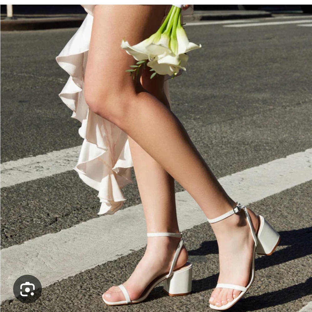 Steve Madden Audrina Heel White Sandal Size 6.5